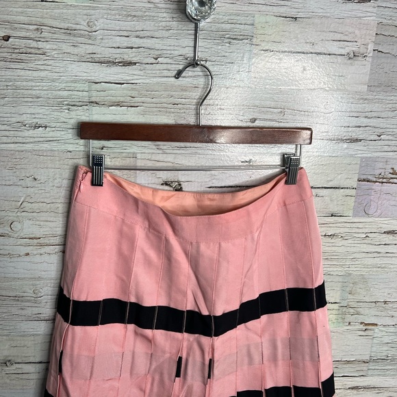 Vintage Carlisle pink black pleated skirt size 8 - Picture 6 of 8